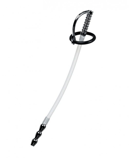 Силиконовый уретральный плаг со сменными фиксирующими кольцами Metal - ToyFa - купить с доставкой в Пензе