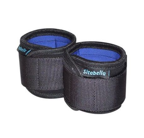 Неопреновые черно-синие наручники - Sitabella - купить с доставкой в Пензе