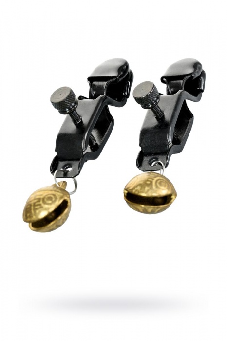 Черно-золотистые зажимы для сосков TOYFA Theatre - ToyFa - купить с доставкой в Пензе