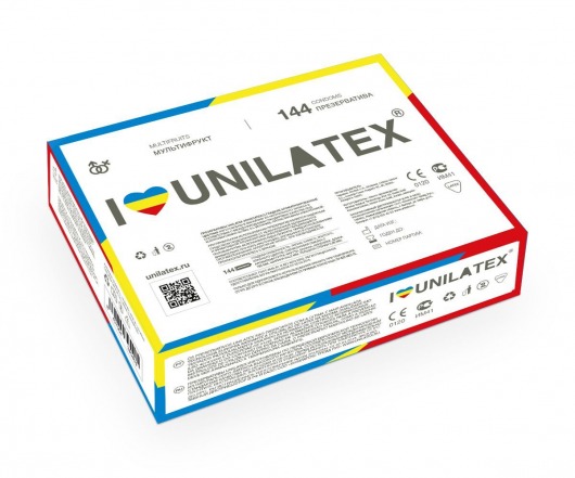 Разноцветные ароматизированные презервативы Unilatex Multifruits - 144 шт. - Unilatex - купить с доставкой в Пензе