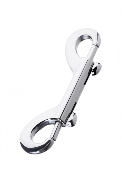 Серебристый двухсторонний карабин TOYFA Metal - ToyFa - купить с доставкой в Пензе