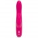 Розовый перезаряжаемый вибратор Rabbit Slimline Curve Rechargeable - 24 см. - Happy Rabbit